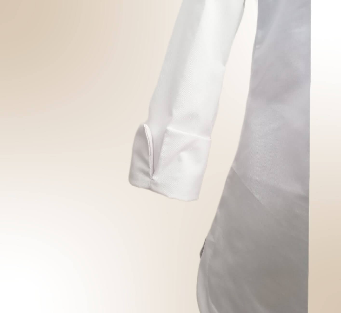 TUNICĂ CAMBRATĂ, ALB, UNISEX - imagine 6